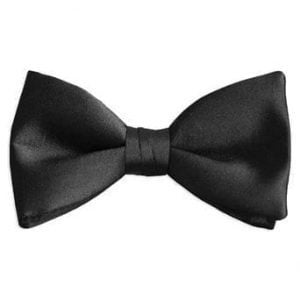 Formal Satin Bow Tie - Black