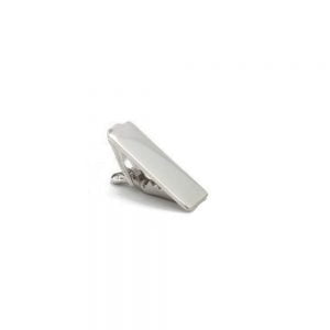 sm rhodium tie clip