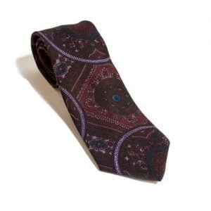 Wool Necktie - Large Medallion/Paisley