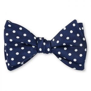 Windsor Dots Navy Bow Tie