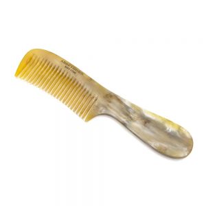 Horn Comb - Broad Tooth with Handle by Abbeyhorn