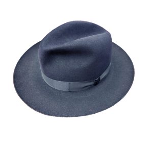 Elton Fur Felt Fedora - Blue. Handmade for Cable Car Clothiers.