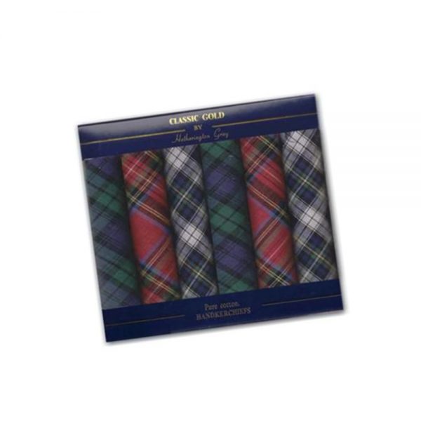 tartan 7 pack handkerchiefs