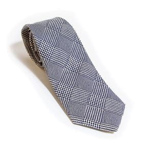 Neck Tie Glen Plaid Blue