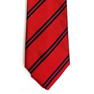 Woven Silk Necktie – Regimental Red from Cable Car Clothiers.