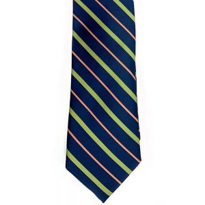 Neck Tie Bright Regimental Stripe Blue