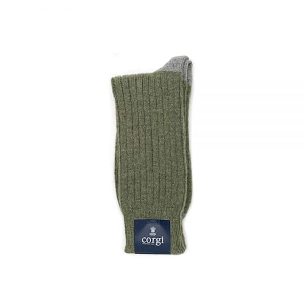 Corgi Socks Cashmere Contrast Grey