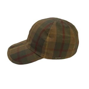 Waxed Baseball Cap with Earflaps