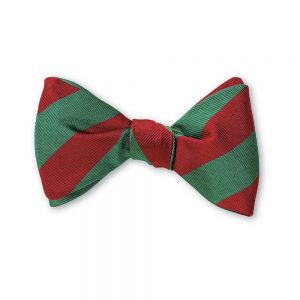 Kensington Stripe Bow Tie - Red/Green