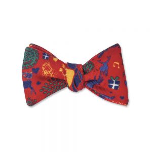 Bow Tie Red Fair Isle