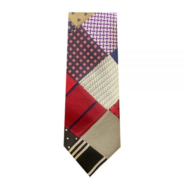 Silk Patchwork Necktie - Multi 2.