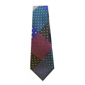 Patchwork Neck Tie-Pindot 1