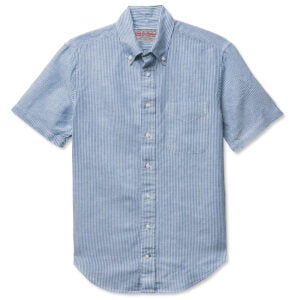 Short Sleeve Linen Shirt - Striped by Gitman for Cable Car Clothiers