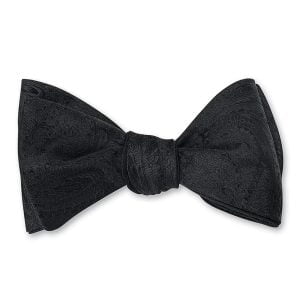 Paisley Bow Tie – Black