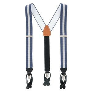 Oliver Convertible Braces by Trafalgar Blue Grey