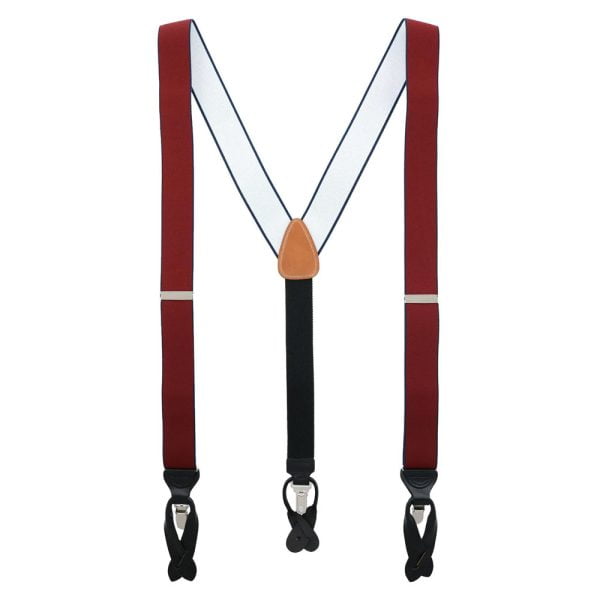 Maddox Convertible Braces by Trafalgar - Burgundy