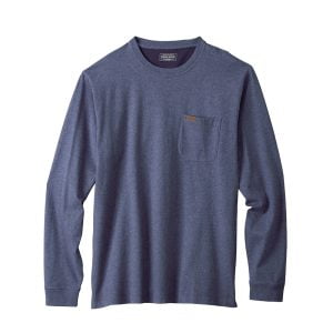 Long Sleeve Pocket T-shirt - Blue Heather by Pendleton.