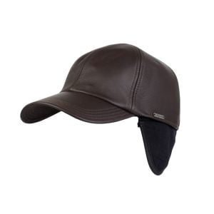 Leather Baseball Cap – Chocolate by Wigens.