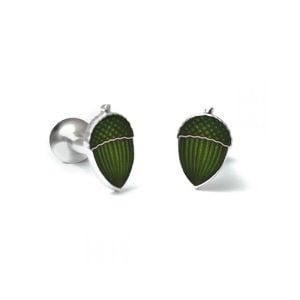 Acorn Cufflinks – Olive by Codis Maya. Handcrafted for Cable Car Clothiers.