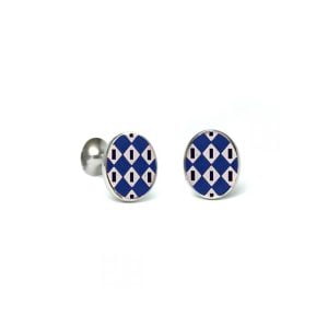 Diamond Dash Cufflinks – Lapis by Codis Maya. Handcrafted for Cable Car Clothiers.