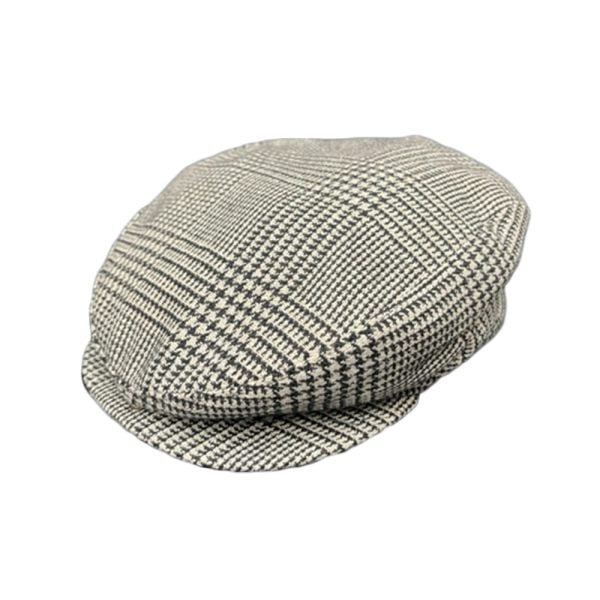 Ivy Wool Cap – Grey Plaid. 100% Wool. Full-Bodied. Made in the USA. Shop Cable Car Clothiers.