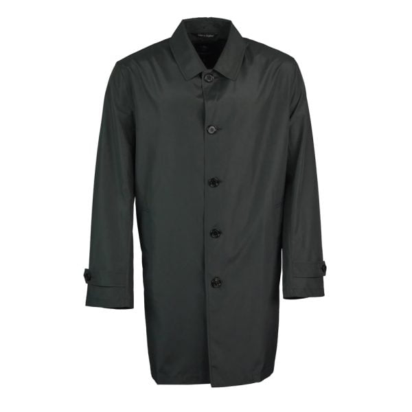 Gents Balmacaan Raincoat - Dark Grey crafted by Fox Umbrellas.