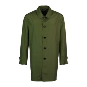 Gents Balmacaan Raincoat - Olive crafted by Fox Umbrellas.