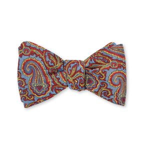 Blufton Paisley Bow Tie – Blue