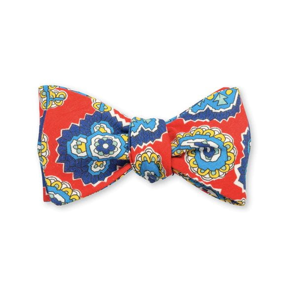 Frampton Paisley Bow Tie – Coral