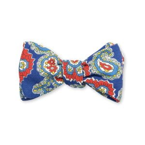 Frampton Paisley Bow Tie – Blue