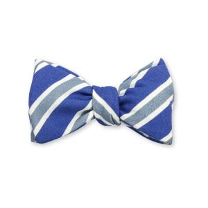 Clearwood Stripe Bow Tie – Blue/Grey