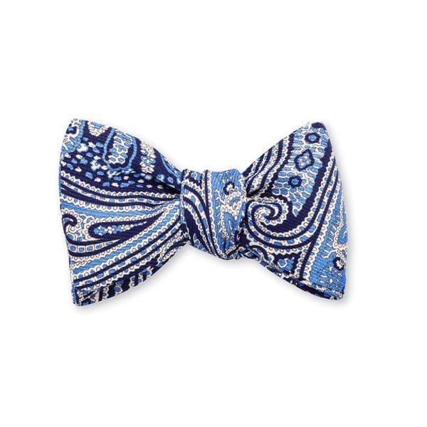 Adams Paisley Bow Tie - Blue