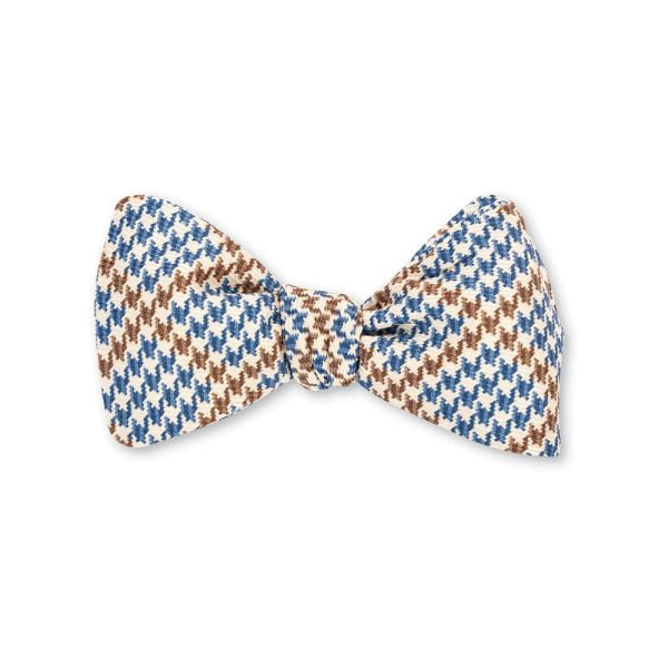 Clifton Windowpane Bow Tie – Blue