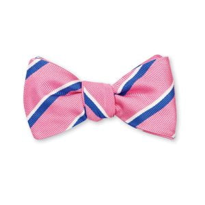 Roma Stripe Bow Tie - Pink