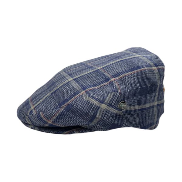 Linen Ivy Cap - Blue Plaid by City Sport.