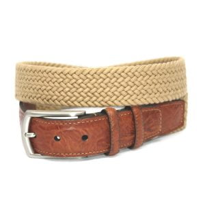 Italian Cotton Elastic Belt – Camel