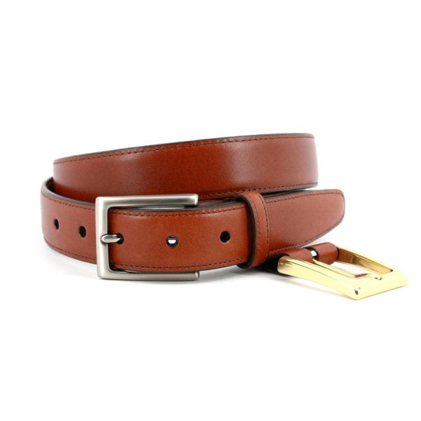 Kipskin Leather Double Buckle Belt – Honey by Torino Leather.