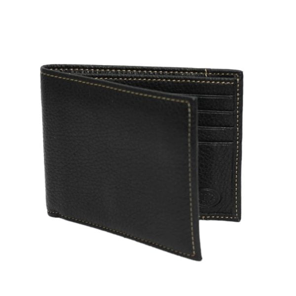 Tumbled Leather Billfold - Black by Torino Leather.