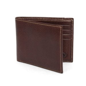 Tumbled Leather Billfold – Brown by Torino Leather