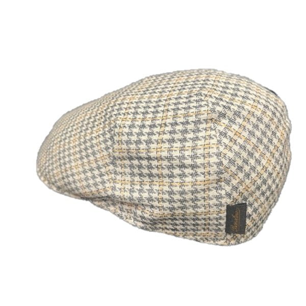 Linen Berretto Cap Side – Black/Gold by Borsalino