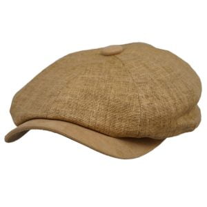 Linen Gatsby Cap - Tan from Cable Car Clothiers.