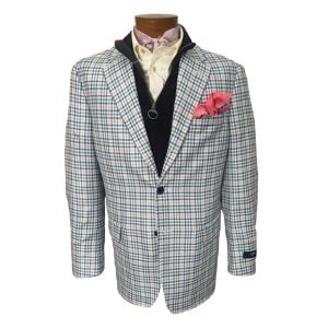 Summer Check Sport Coat – Teal/Tan made for Cable Car Clothiers.