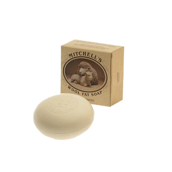 Round Boxed Wool Fat Soap by Mitchell's Wool Fat Soap.