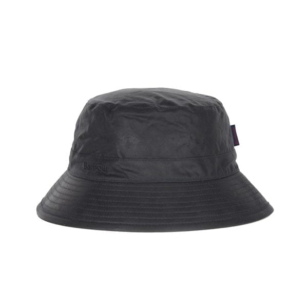 Waxed Bucket Hat - Navy by Barbour.