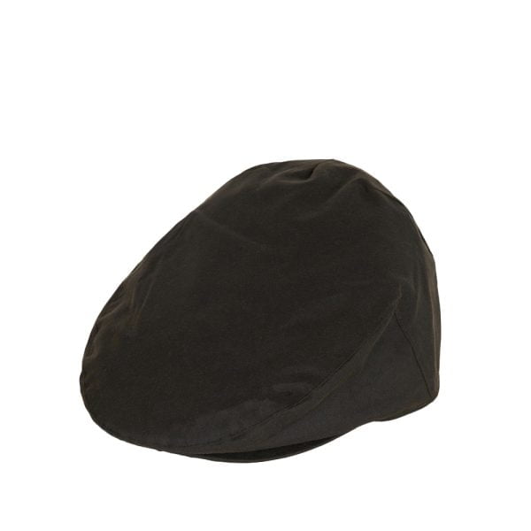 Waxed Flat Cap – Black by Barbour.