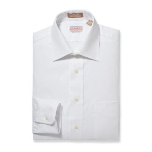 Cable Car Clothiers Medium Spread Pinpoint Dress Shirt – White