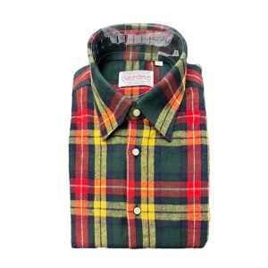 Button Under Collar Flannel Shirt – Red/Green by Cable Car Clothiers.