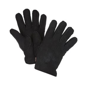 Shearling Gloves - Black by Draper of Glastonbury.