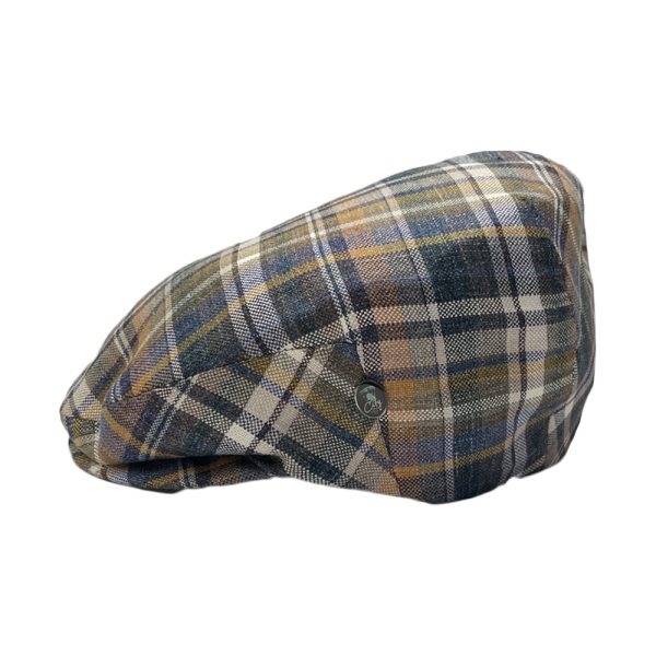 Linen Ivy Cap – Yellow Plaid by City Sport.