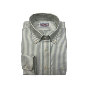 Brushed Oxford Button Shirt – Blue Stripe by Cable Car Clothiers.